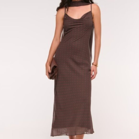 Abercrombie & Fitch Dresses & Skirts - THE A&F JULIA SLIP SCARF MAXI DRESS - MEDIUM - NEW